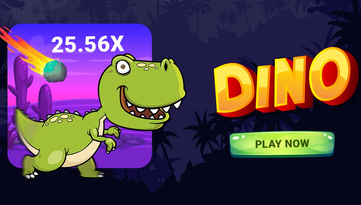 Play Dino crash game from Upgaming casino games provider